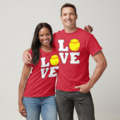 Mannen/Fastpitch Softball LOVE Coach/Dad T-shirt (Unisex)