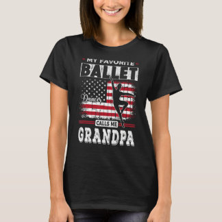 Mannen favoriete balletdanser roept me op tot opa t-shirt