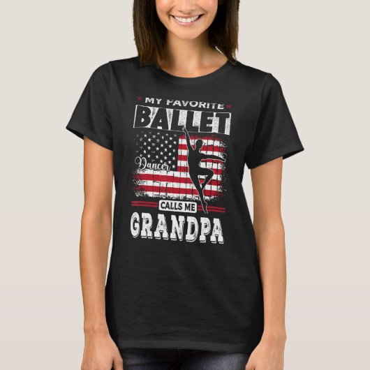 Mannen favoriete balletdanser roept me op tot opa t-shirt (Voorkant)