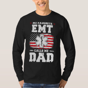 Mannen Favoriete Emt noemt me papa Flag Amadee vad T-shirt