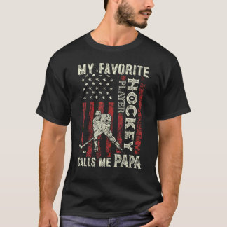 Mannen favoriete ijshockeyspeler noemt me Papa US  T-shirt