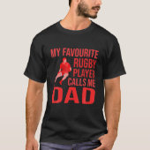 Mannen favoriete Rugby-speler roept me pap Husband T-shirt (Voorkant)