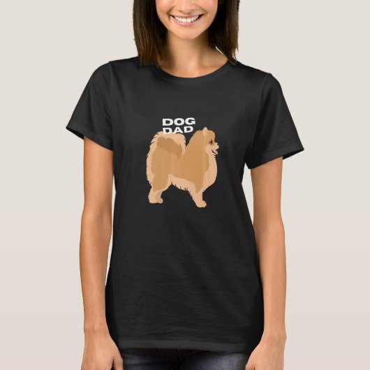 Mannen Fawn Duitse Spitz Dog Pap Man T-shirt (Voorkant)