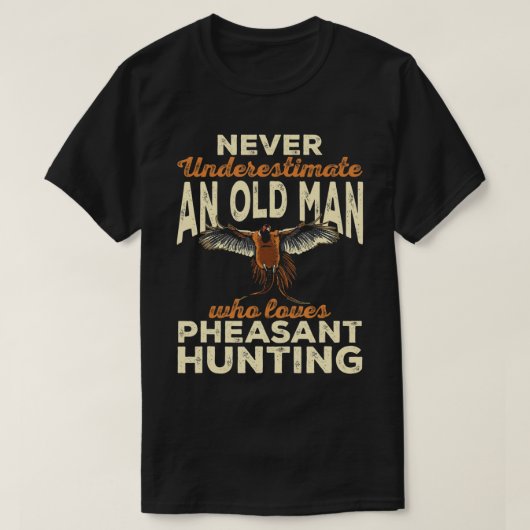 Mannen fazant Hunting Upland Bird T-Shirt (Design voorkant)