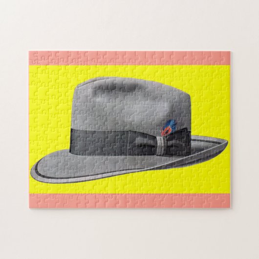 mannen fedora-pet uit de jaren '50 legpuzzel (Horizontaal)