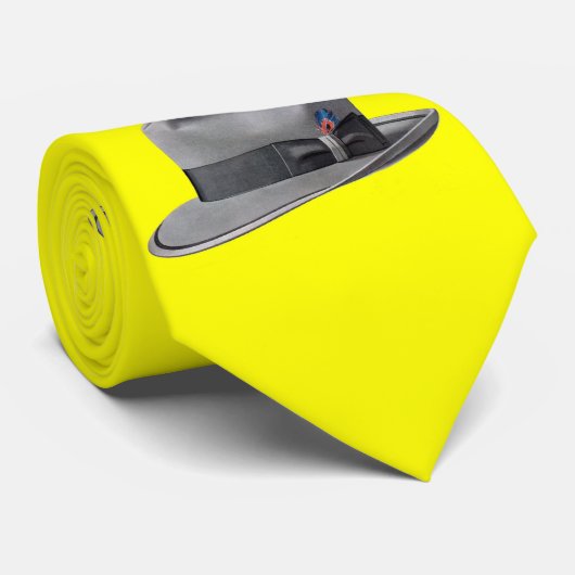 mannen fedora-pet uit de jaren '50 stropdas (Opgerold)