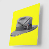 mannen fedora-pet uit de jaren '50 vierkante klok (Hoek)
