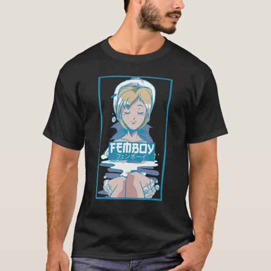Mannen Femboy Vaporwave Esthetische Femboy T-shirt (Voorkant)