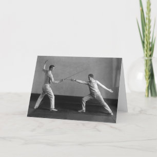 Mannen Fencing Note Card Kaart