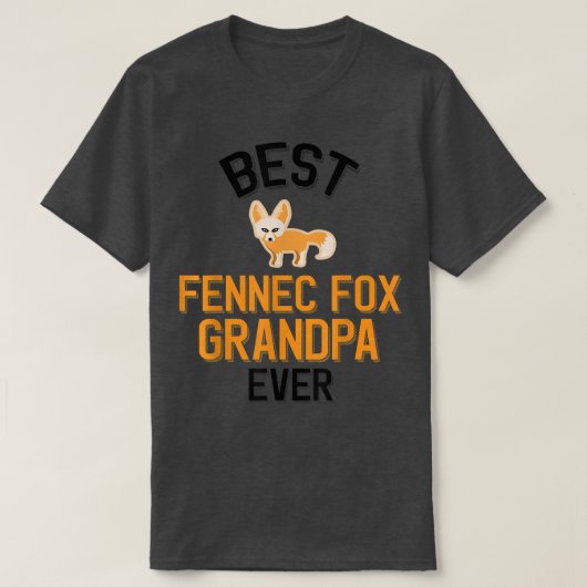 Mannen Fennec Fox Grandpa T-Shirt (Design voorkant)