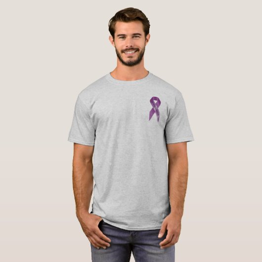 Mannen Fibromyalgie Awareness T shirt (Voorkant volledig)