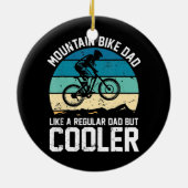 Mannen fietsbergen bekken pap als een gewone vader keramisch ornament (Achterkant)