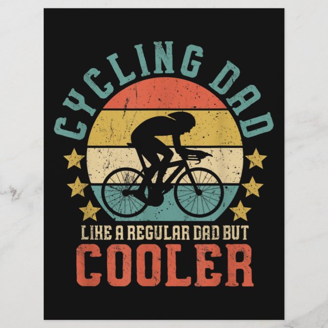 Mannen fietsen Papa Bike Rider & Cyclist Vaderdag Briefhoofd (Voorkant)