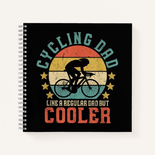 Mannen fietsen Papa Bike Rider & Cyclist Vaderdag Notitieboek (Voorkant)