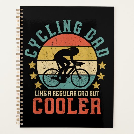Mannen fietsen Papa Bike Rider & Cyclist Vaderdag Planner (Voorkant)
