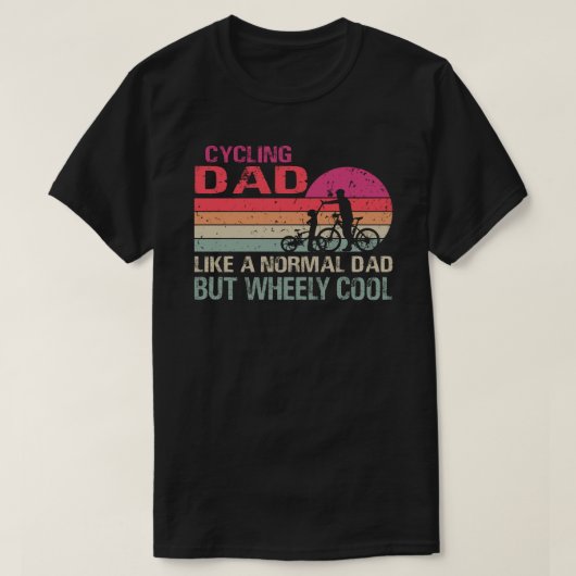 Mannen fietsen van papa Wheely Cool Funny  Bike Ri T-shirt (Design voorkant)