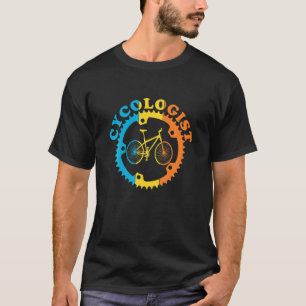 Mannen fietsenfietsenfietser rijwielbike t-shirt