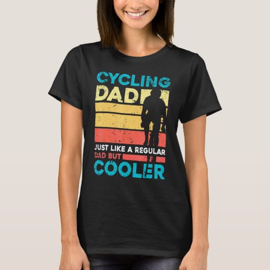 Mannen fietser pa Cool Dad Cyclist T-shirt (Voorkant)
