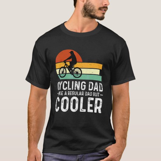 Mannen fietsvader als een gewone vader, maar koele t-shirt (Voorkant)