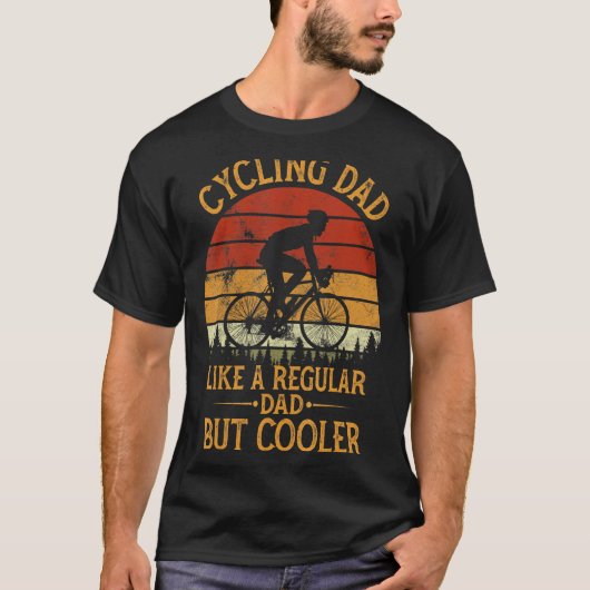 Mannen fietsvader zoals gewone vader maar koeler b t-shirt (Voorkant)