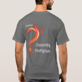 Mannen FireWhat ondersteunt FireFighters Back T-shirt (Achterkant)