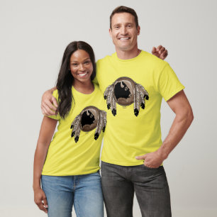 Mannen First Nation T-shirt Biologisch Wildlife T-