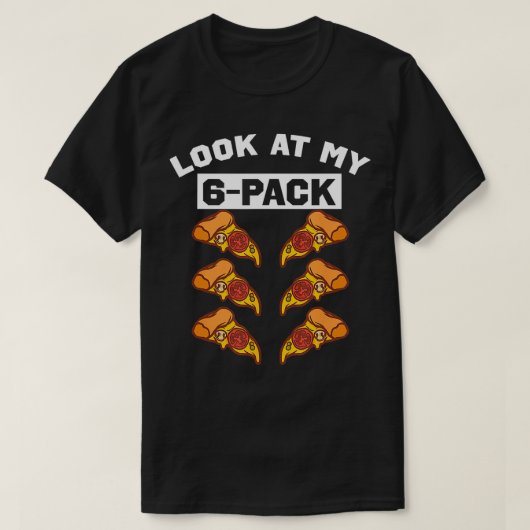 Mannen fitness Pizza Sixpack Funny Gym Workout Lov T-shirt (Design voorkant)