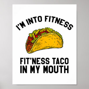 Mannen Fitness Taco Funny Mexican Gym voor Taco Lo Poster