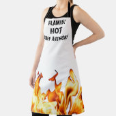 Mannen Flamin Hot White Modern Dad Chef BBQ Schort (Insitu)