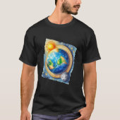 Mannen Flat Earth Society Grappige Samenzwering Sp T-shirt (Voorkant)