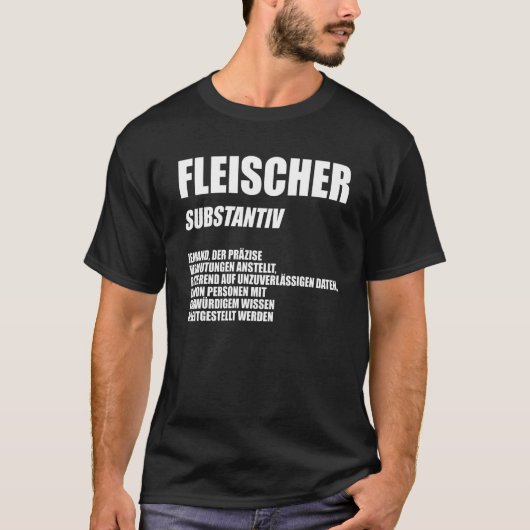 Mannen Fleischer Substantiv Fleischer Definitie T-shirt (Voorkant)