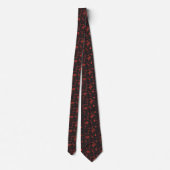 Mannen Floral Print Stropdas (Achterkant)