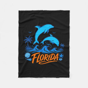 Mannen florida dolfijnen speelse oceaangolven ontw fleece deken