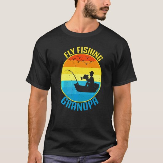 Mannen Fly Fishing Opa Visser Vader 2 T-shirt (Voorkant)