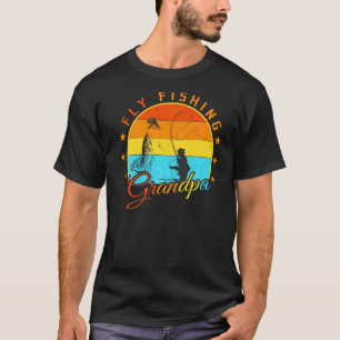 Mannen Fly Fishing Opa Visser Vader 4 T-shirt