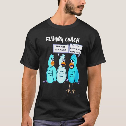 Mannen Flying Coach Zwart T-shirt (Voorkant)