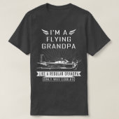 Mannen Flying Grandpa Pilot Gift for Men Pilot Hum T-shirt (Design voorkant)