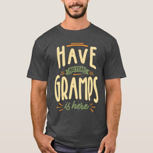 Mannen Fokse vaderdag heeft geen angst voor grasma T-shirt (Voorkant)