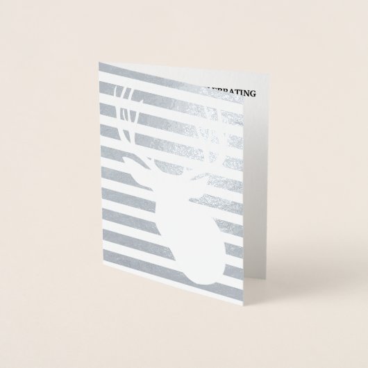 Mannen Folie hertenjacht verjaardagsuitnodigingen Folie Kaarten (Voorkant)