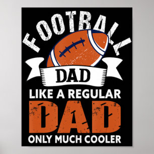 Mannen Football Papa Fun Dad American Football Poster