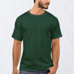 Mannen Forest Green T-Shirt / Aanpassen<br><div class="desc">Mannen T-Shirt: Creëer uw eigen aangepaste T-Shirt met tekst. Gemakkelijke aanpassingen (geef de knoop van het Ontwerp uit) door meer tekst,  achtergrondkleuren of meer afbeeldingen toe te voegen.</div>