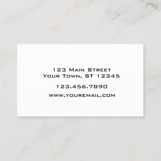 Mannen Formal Draag Visitekaartje (Achterkant)