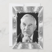 Mannen foto 60th Birthday Party King Silver Crown Kaart (Achterkant)