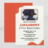 Mannen Foto 67e verjaardag Uitnodigingen Modern Re (Voorkant / Achterkant)