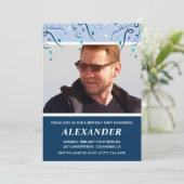 Mannen foto Navy Blue 67e verjaardag Kaart (Staand voorkant)