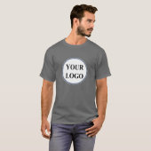 Mannen Foto T-Shirt VOEG JE LOGO Afstuderen toe Pa (Voorkant volledig)