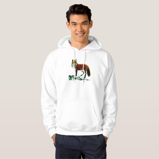 Mannen Fox Hoodie (Voorkant volledig)