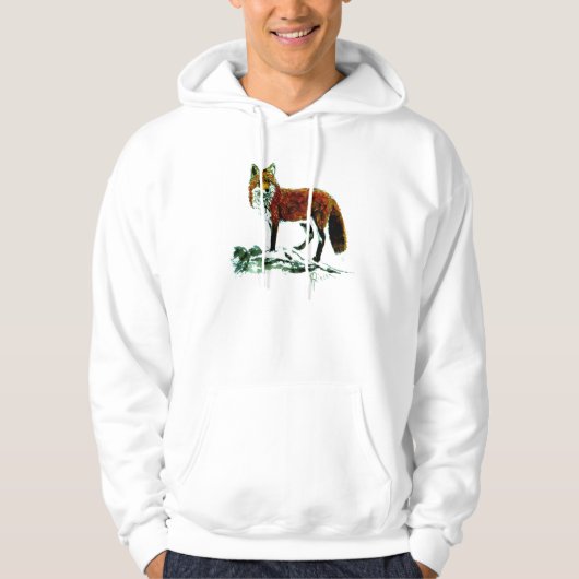 Mannen Fox Hoodie (Voorkant)