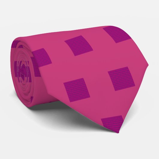 Mannen frambozen en magenta zijde stropdas (Opgerold)