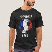 Mannen Frankrijk Vlag Frans voetbalelftal 2022 T-shirt (Voorkant)